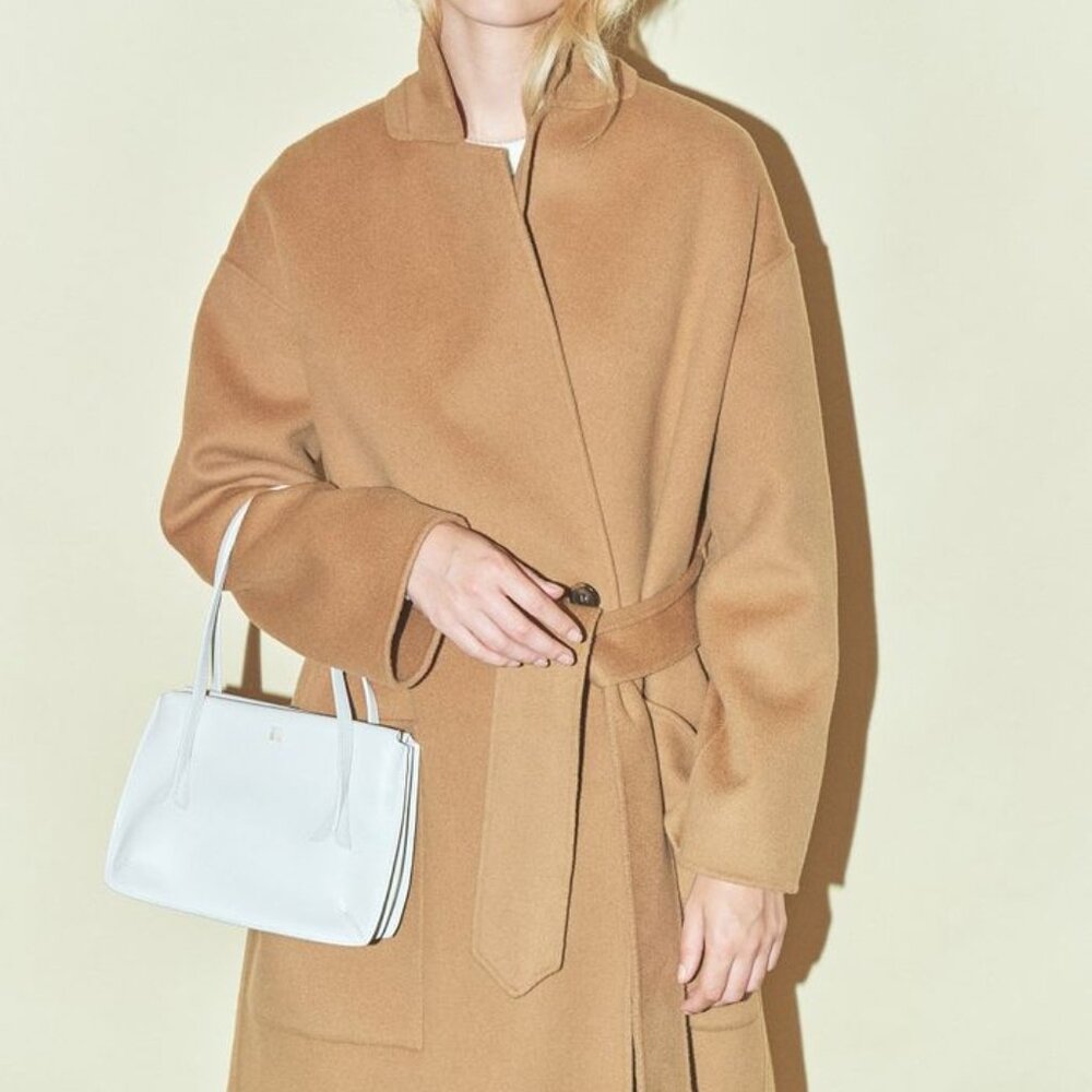 Rouje Philou 100% Wool Camel Coat 34 XS Jeanne Damas